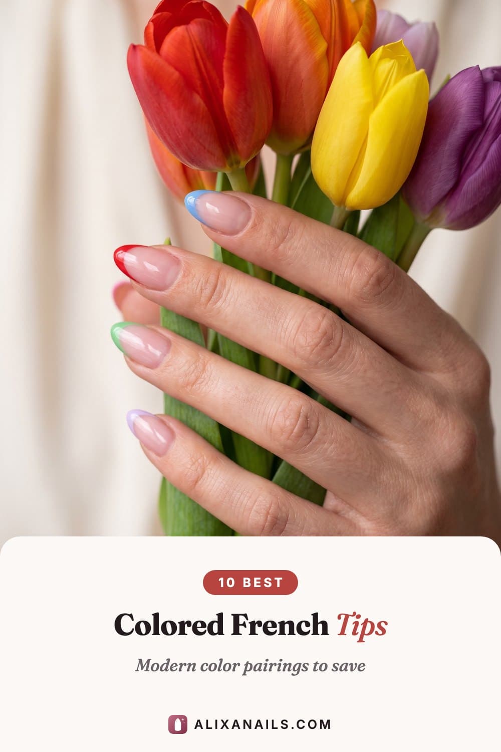 10 Best Colored French Tip Nails — modern color pairings, alixanails.com