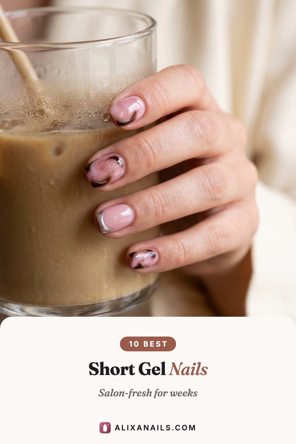 10 Short Gel Nail Ideas — salon-fresh for weeks, alixanails.com