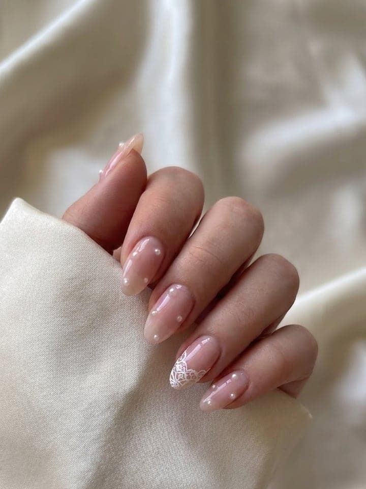 Cover of the story: Pearl and Lace Wedding Nails: A Bridal Manicure in 4 Steps